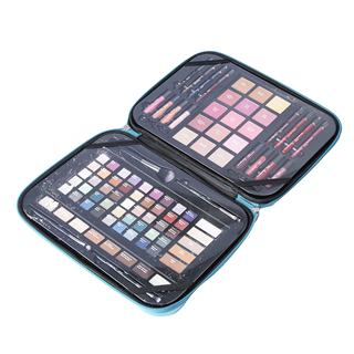 Multifunction Glitter Purple PU EVA Hard Shell Cosmetic Case Storage Bag Women Beauty Travel Make Up Luggage Case